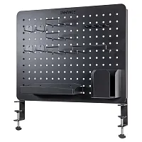 Enhance Enunpb1100Bkws 18.3 In. X 14.4 In. Metal Pegboard Desk Organizer With 14