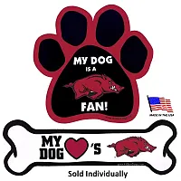 All Star Dogs Arkansas Razorbacks Car Magnets - Bone