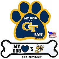 All Star Dogs Georgia Tech Car Magnets - Bone