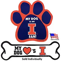 All Star Dogs Illinois Fighting Illini Car Magnets - Paw