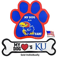 All Star Dogs Kansas Jayhawks Car Magnets - Bone