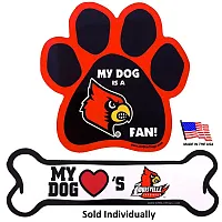 All Star Dogs Louisville Cardinals Car Magnets - Bone