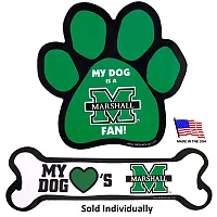 All Star Dogs Marshall Thundering Herd Car Magnets - Bone