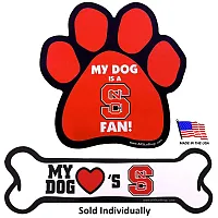 All Star Dogs NC State Wolfpack Car Magnets - Bone