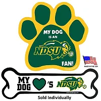 All Star Dogs North Dakota State Car Magnets - Bone