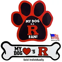 All Star Dogs Rutgers Scarlet Knights Car Magnets - Bone