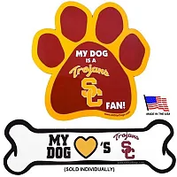 All Star Dogs USC Trojans Car Magnets - Bone