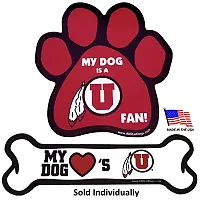 All Star Dogs Utah Utes Car Magnets - Bone