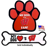 All Star Dogs Wisconsin Badgers Car Magnets - Bone