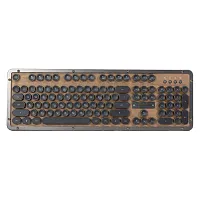 Azio Mk-Retro-W-01B-Us Retro Classic Bluetooth/Usb Hybrid Computer Keyboard For