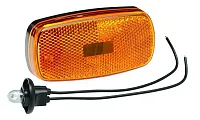 BARGMAN 3059004 Side Marker Lights Amber W/Blk Base