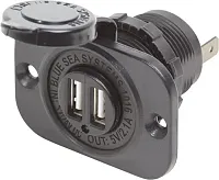 BLUE SEA 1016BSS Dual Usb Charger Socket