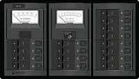 BLUE SEA 1201BSS Panel 360 12Vdc 16Pos V/Amtr Fr