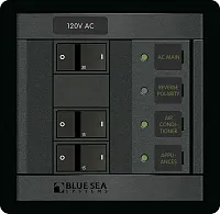 BLUE SEA 1214BSS Panel 360 120Vac 2Pos W/Main Fr