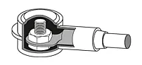 BLUE SEA 4012BSS Cablecap 1 X.500 Stud Red