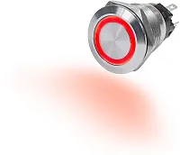 BLUE SEA 4162BSS Switch Button Ss 10A Off-On Red