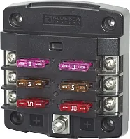 BLUE SEA 5033BSS Fuse Block Stblade 6Circ