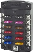BLUE SEA 5034BSS Fuse Block Stblade 12Circ