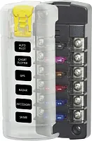BLUE SEA 5035BSS Fuse Block Stblade 6Circ Ind