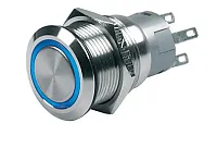 BEP 0511000400 Push But Sw Mom 12V Blue Led