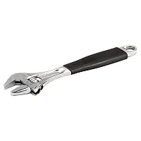 Bahco 8" Ergo??? Central Nut Adjustable Wrench With Rubber Handle And Chrome Fin
