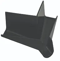 B&B MOLDERS 7220240002 Short Corner Rain Gutter Spout Blk