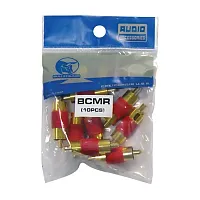 Rca Coupler Male;Red; Bullz Audio; 10/Bag