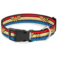 Buckle-Down Wonder Woman Logo Stripe Breakaway Cat Collar