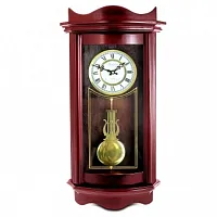 Bedford Clock Collection Weathered Chocolate Cherry Wood 25 Inch Wall Clock with