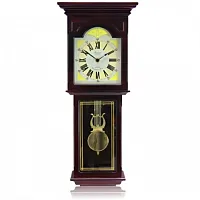 Bedford Clock Collection Redwood 23&quot; Wall Clock with Pendulum an