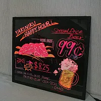 Lighted Writable Menu Board Multicolor Flashing LED Message Boar