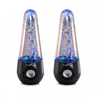 beFree Sound Bluetooth LED Dancing Water Multimedia Speakers in Black