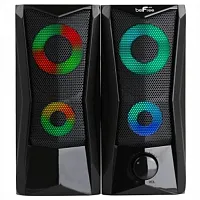 beFree Sound Computer Gaming Speakers with Color LED RGB Lights