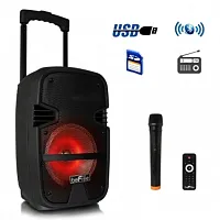 beFree Sound 8 Inch 400 Watt Bluetooth Portable Party PA Speaker System with Ill