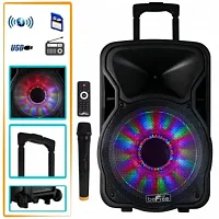 beFree Sound 12 Inch Bluetooth Rechargeable Party Speaker With Illuminatiing Lig