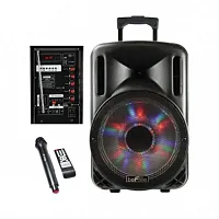 beFree Sound 12 Inch 2500 Watt Bluetooth Portable Party PA Speaker With Illumina