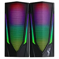 beFree Sound 2.0 Computer Gaming Speakers with LED RGB Lights