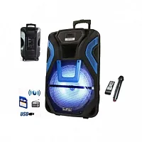 beFree Sound 15 Inch Rechargeable Bluetooth Portable Party PA Speaker System Wit