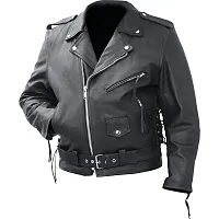 Rocky Mountain Hides Solid Genuine Cowhide Leather Classic Motorcycle Jacket-BKM