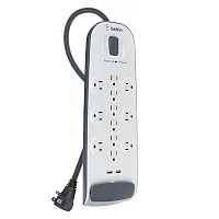 Belkin Bv112050-06 3,000-Joules Surge Protector, 12 Outlets Plus 2 Usb Ports, 6-