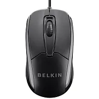 Belkin F5M010Qblk Wired Usb Ergonomic Mouse With 4.9-Ft. Cord, Black