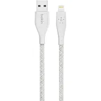 Belkin F8J236Bt04-Wht Duratek Plus Lightning To Usb-A Cable, 4 Feet (White)