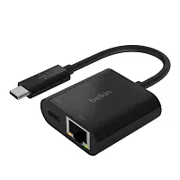 Belkin Inc001Bk-Bl Usb-C To Ethernet + Charge Adapter