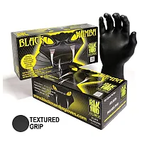 Black Mamba Black Powder Free Textured Nitrile Gloves (Xx-Large) 100 Per Box