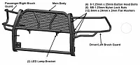 BLACK HORSE RUTOTA05B Rugged Grille Guard
