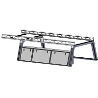 BLACK HORSE SFRHD8BTX2 Base K2 Over Cab Rack With Tool Box