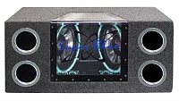 Bandpass Box Pyramid Dual 10&quot; 1000 Watt; Neon Lighting
