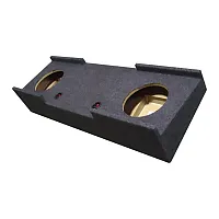 Empty Woofer Box Qpower Dual 10&quot; Gmc Crew Cab &#039;07-&#039;13