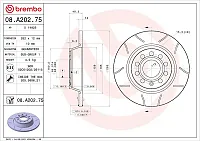 BREMBO 08A20275 Brake Disc