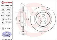 BREMBO 08E29611 Brake Disc